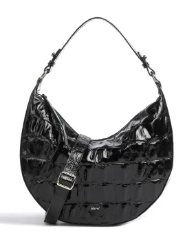  Abro Primitivo Lulu Borsa hobo pelle di vacchetta goffrata nero  